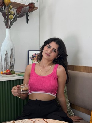 Kadın Şerit Detaylı Crop Atlet Bralet