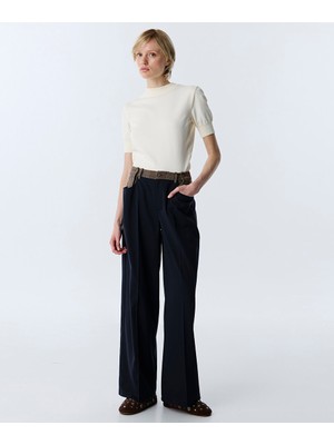 Twist Ekose Desen Mıx Wıde Leg Pantolon TW6260003102015