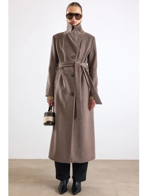 Olcay Mono Kapama Exclusive Uzun Kaban Latte 3175