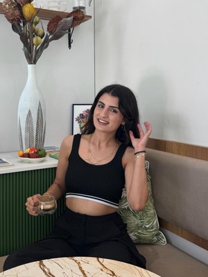 Kadın Şerit Detaylı Crop Atlet Bralet