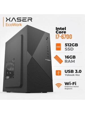 Xaser Ecowork XSR20 I7 6700 16GB Ram 512GB SSD Masaüstü Ofis Bilgisayarı