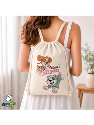 Ghostbastır Design Paw Patrol Büzgülü Keten Çanta C216