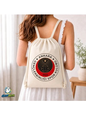 Ghostbastır Design Gençlerbirliği Spor Klubü Büzgülü Keten Çanta C101