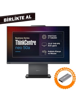 Lenovo Thinkcentre Neo 50A G5 Intel Core I7-13620H 32GB 1tb SSD 23.8" Fdos All In One + Vıt 512 GB SSD 12SC001XTR 013