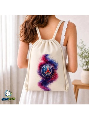 Ghostbastır Design Paris Saint Germain Büzgülü Keten Çanta C215