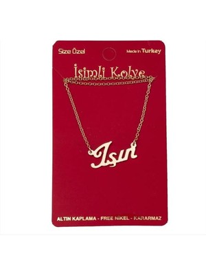 Bijuteri Net Işın Isimli Kolye (Kişiye Özel) - Sarı
