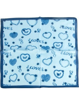 Eco Lounge Kalp Desenli Zr Şifon Fular 50*50 cm