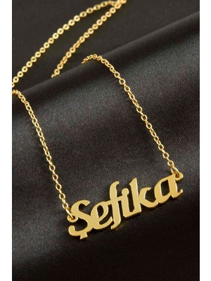 Bijuteri Net Şefika Isimli Kolye (Kişiye Özel) - Sarı