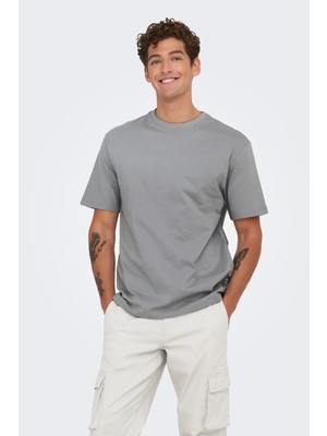 Only & Sons Onsfred % 100 Pamuk Relaxed Fit Bisiklet Yaka T Shirt Erkek T Shirt 22022532