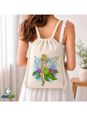 Ghostbastır Design Tinker Bell Büzgülü Keten Çanta C337