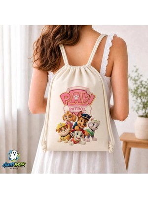 Ghostbastır Design Paw Patrol Büzgülü Keten Çanta C217
