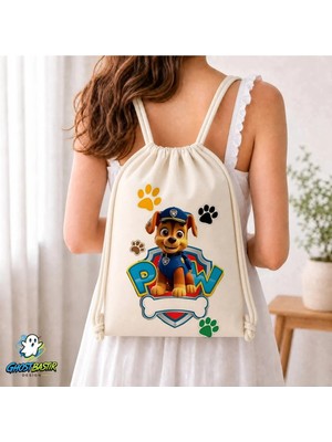 Ghostbastır Design Paw Patrol Büzgülü Keten Çanta C223