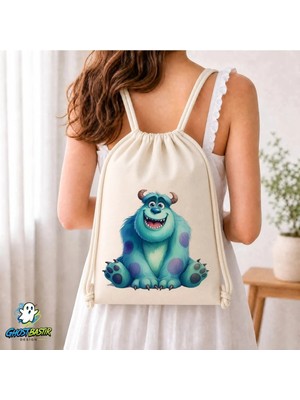 Ghostbastır Design Monsters Büzgülü Keten Çanta C201