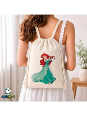 Ghostbastır Design Prenses Ariel Büzgülü Keten Çanta C246