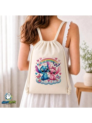 Ghostbastır Design Stitch ve Angel Büzgülü Keten Çanta C290