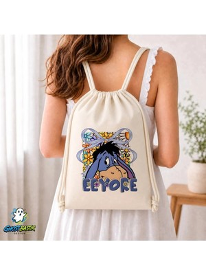 Ghostbastır Design Eeyore Büzgülü Keten Çanta C088