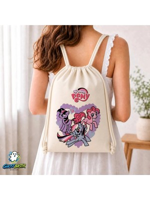 Ghostbastır Design My Little Pony Büzgülü Keten Çanta C203