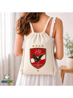 Ghostbastır Design Al Ahly F.c Büzgülü Keten Çanta C007