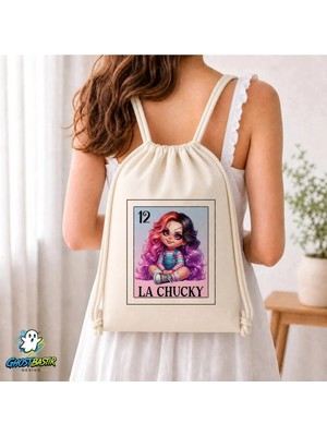 Ghostbastır Design Chucky Büzgülü Keten Çanta C063