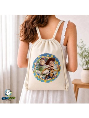 Ghostbastır Design Toy Story Büzgülü Keten Çanta C352