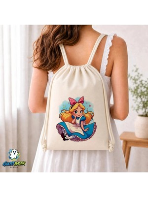 Ghostbastır Design Alice Büzgülü Keten Çanta C012