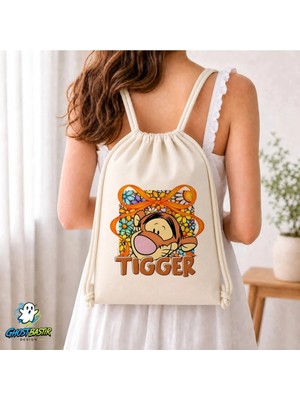 Ghostbastır Design Tigger Büzgülü Keten Çanta C336