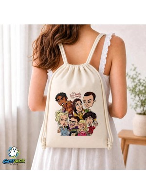 Ghostbastır Design The Big Bang Theory Büzgülü Keten Çanta C333