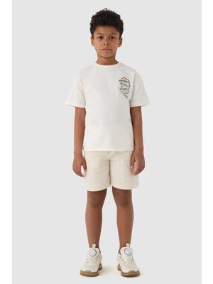 NBT Jeans Bg Store Erkek Çocuk Ekru Tshirt