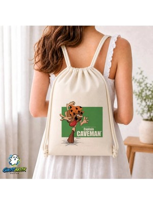 Ghostbastır Design Kaptan Mağara Adamı Büzgülü Keten Çanta C132