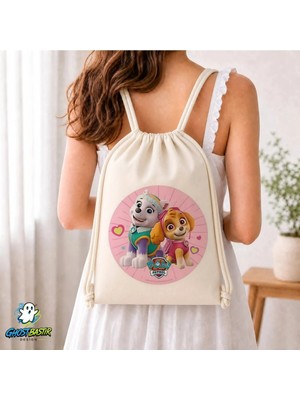 Ghostbastır Design Paw Patrol Büzgülü Keten Çanta C226
