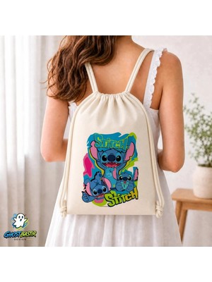 Ghostbastır Design Stitch Büzgülü Keten Çanta C288