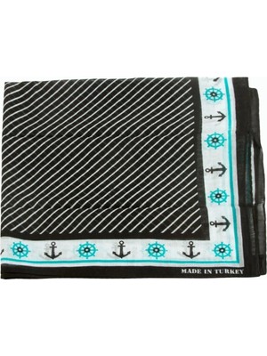 Eco Lounge Çapa Dümen Desenli Bandana 50*50