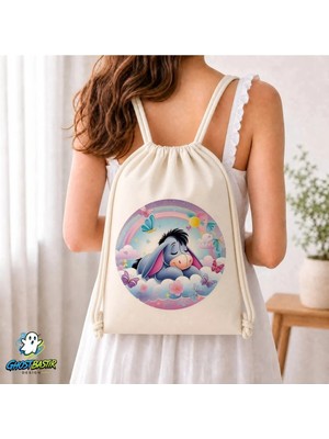 Ghostbastır Design Eeyore Büzgülü Keten Çanta C085