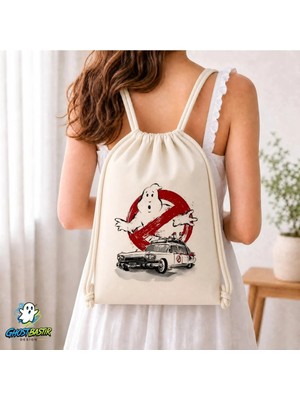 Ghostbastır Design Hayalet Avcıları Büzgülü Keten Çanta C110