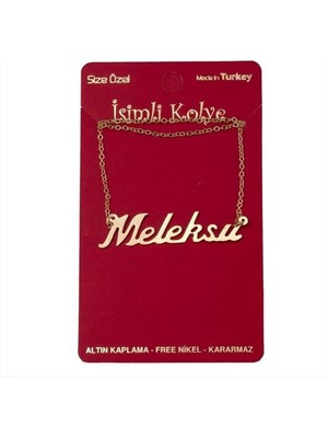 Bijuteri Net Meleksu Isimli Kolye (Kişiye Özel) - Sarı