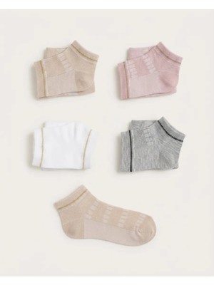 Asorti Tekli – Örme Desenli Unisex Çocuk Patik Çorap 9-10 Yaş