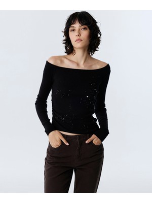 Twist Hotfıx Baskılı Triko TW6260050165001