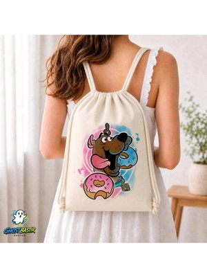 Ghostbastır Design Scooby Doo Büzgülü Keten Çanta C271