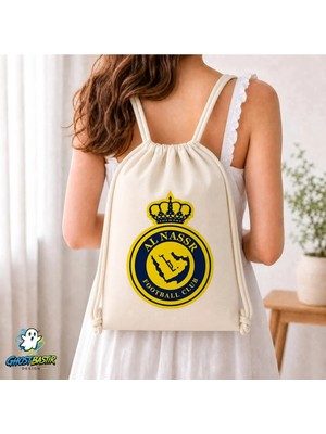 Ghostbastır Design Al Nassr F.c Büzgülü Keten Çanta C014