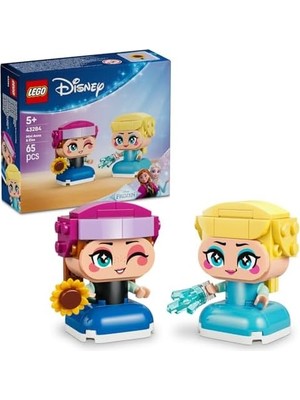 Princess Karlar Ülkesi Mini Anna ve Elsa 43284 – 5 Yaş ve Üzeri Çocuklar Için Küçük Elsa ve Anna Karakterleri ile Aksesuarlarını Içeren Yaratıcı Oyuncak Yapım Seti, Hediye Fikri (65 Parça)