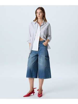 Twist Kargo Cepli Denim Bermuda TW6260018075089