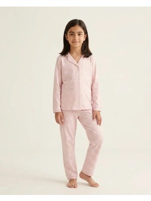 Pudra – Papatya Baskılı Kız Pijama Takım
