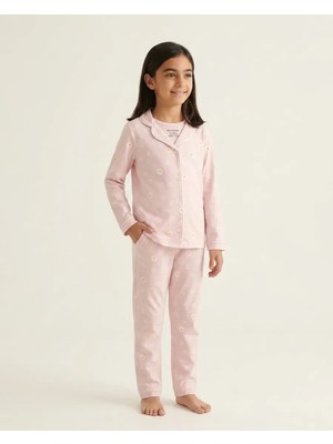 Pudra – Papatya Baskılı Kız Pijama Takım