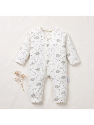 Minelora Unisex Bebek Fil Desenli Çıtçıtlı Tulum