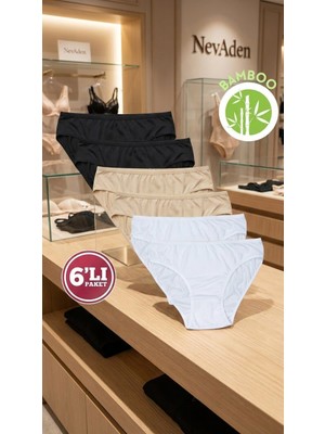 Özten Beyaz Ten Siyah Bambu Bikini Tekli Karışık - S