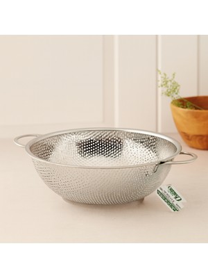 ALK Çelik Süzgeç 22 cm - Metal Kulplu Tel Ayaklı