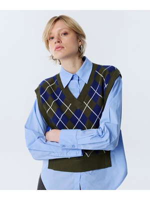 Twist Çift Parça Görünüm Oversıze Gömlek TW6260025158089