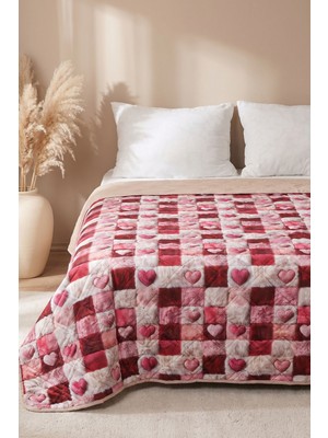 Kare Kalp 5d Çok Amaçlı Çift Kişilik Baskılı Pike & Yatak Örtüsü 200X220 cm