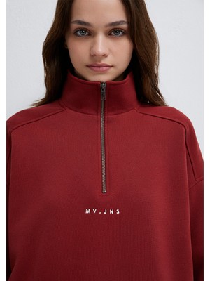 Mavi Logo Baskılı Sweatshırt Russet Brown