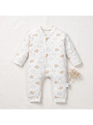 Minelora Unisex Bebek Fil Desenli Çıtçıtlı Tulum